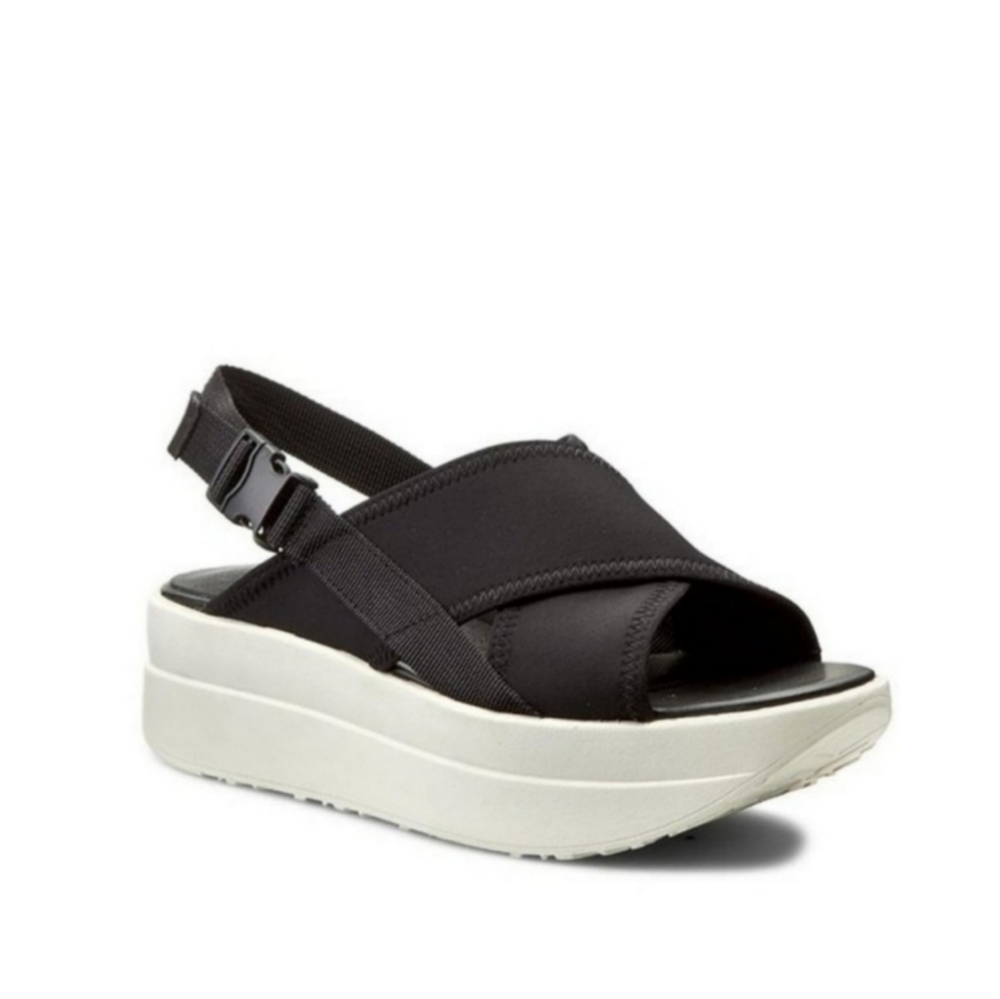 VAGABOND Daria Chunky Platform Sandals 37 Slingback Neoprene CrissCross 7 Wedges - Picture 3 of 13